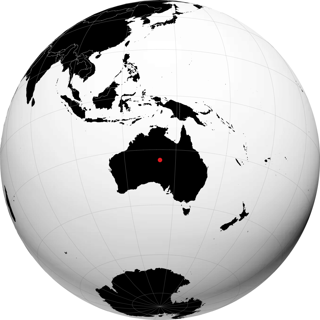 Alice Springs á hnöttnum