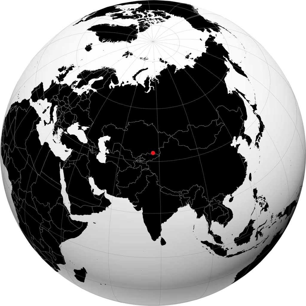 Almaty á hnöttnum