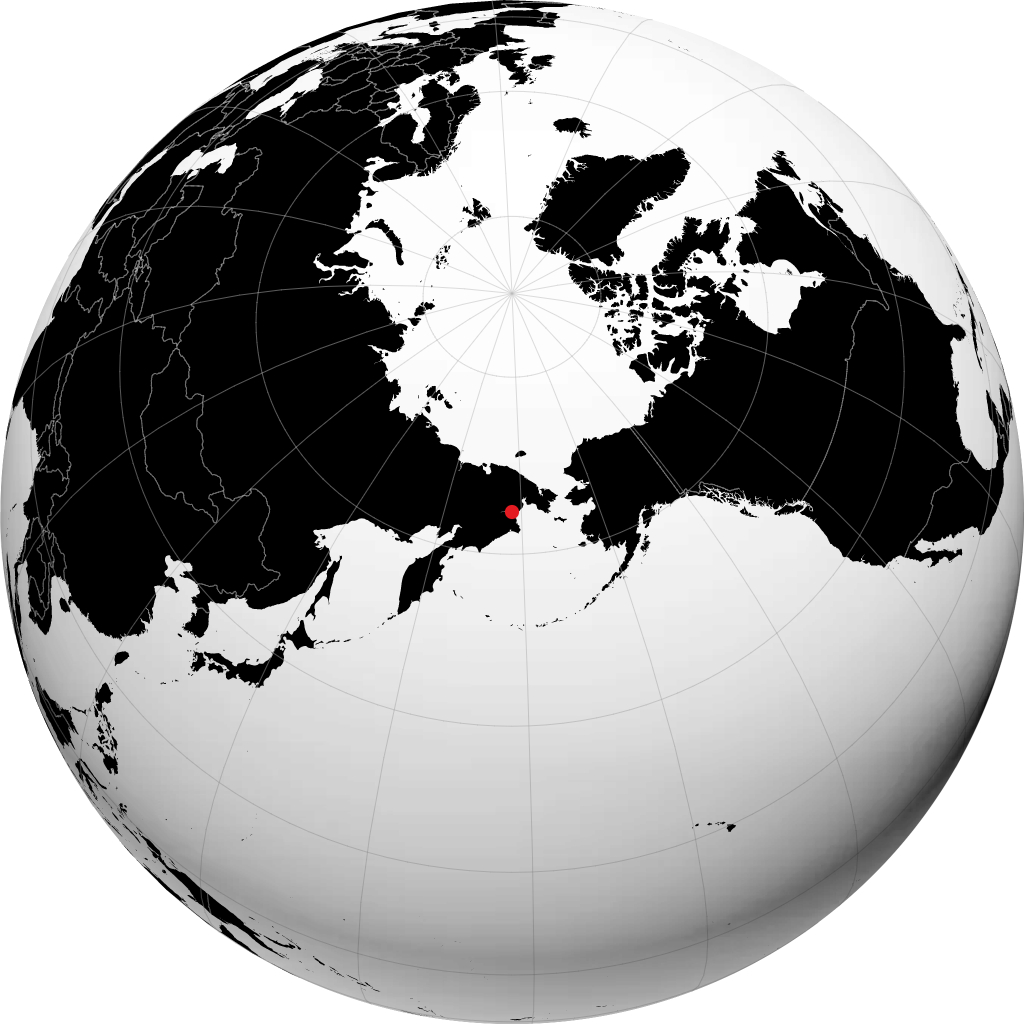 Anadyr á hnöttnum