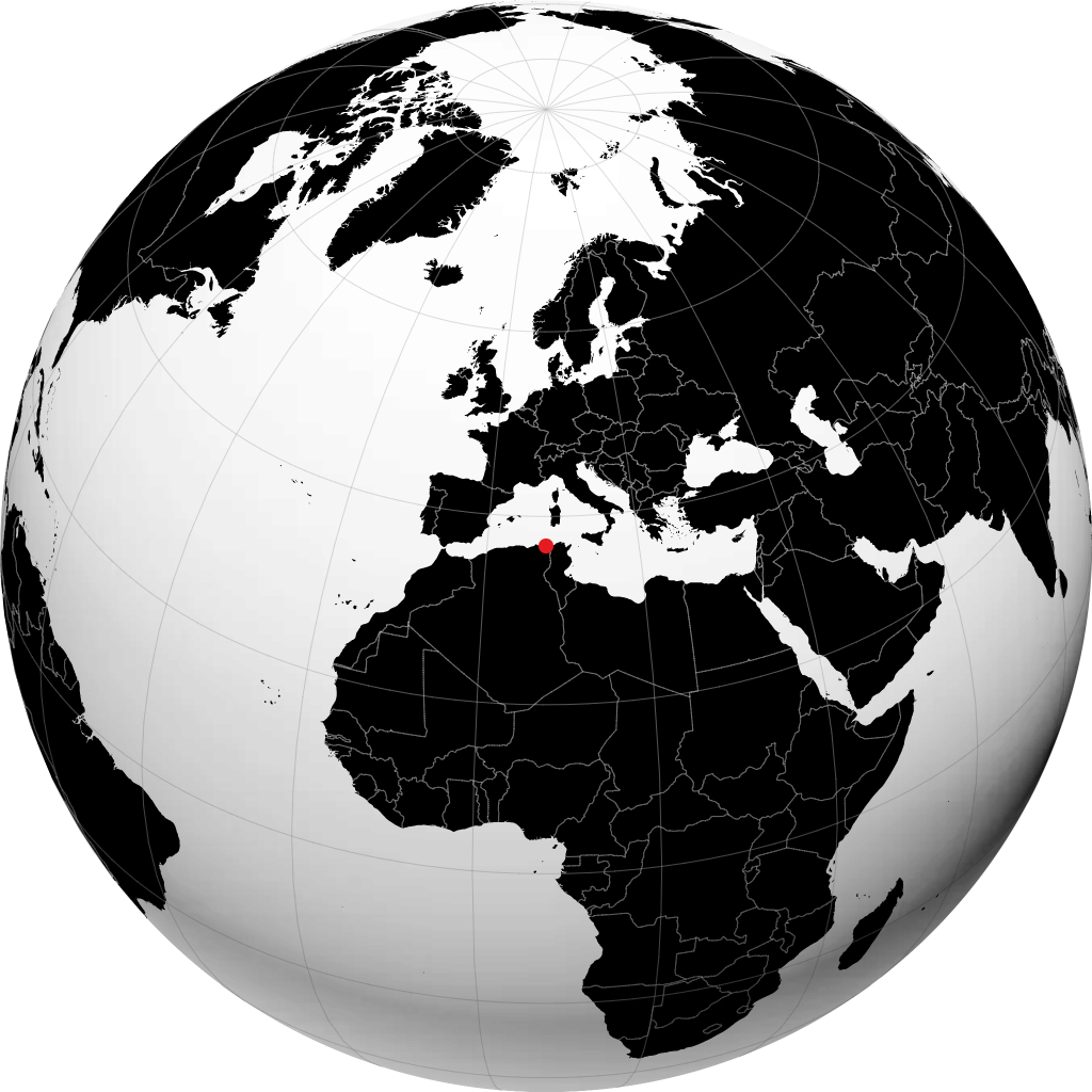 Annaba á hnöttnum