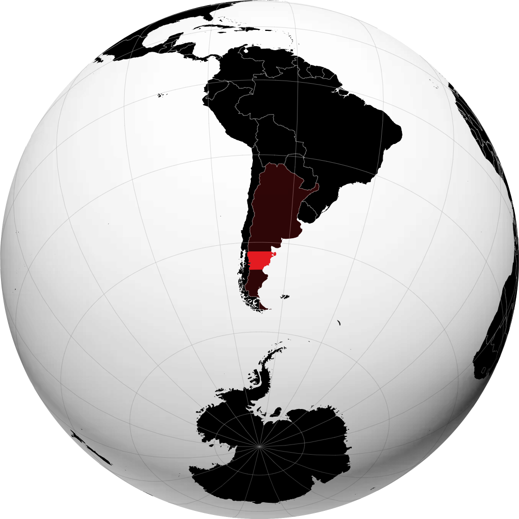 Provincia del Chubut á hnöttnum