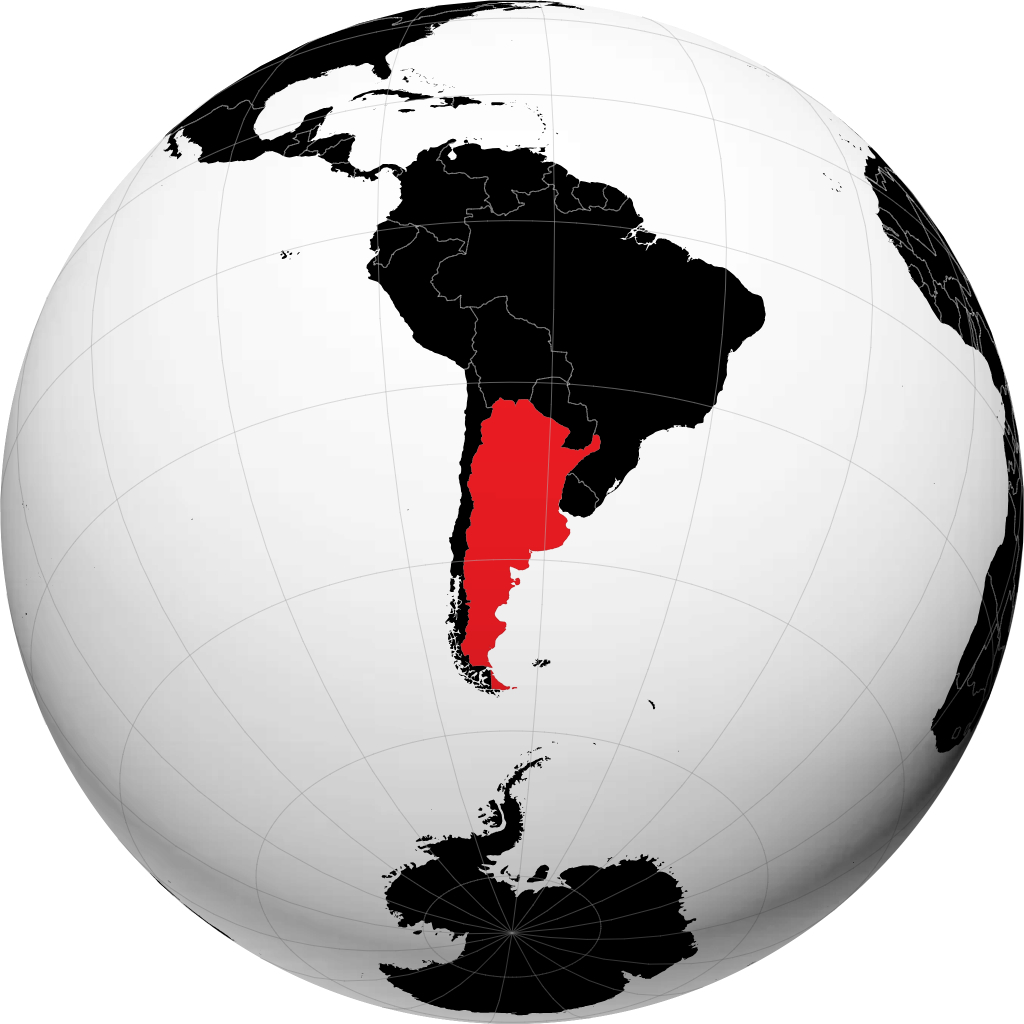Argentína á hnöttnum