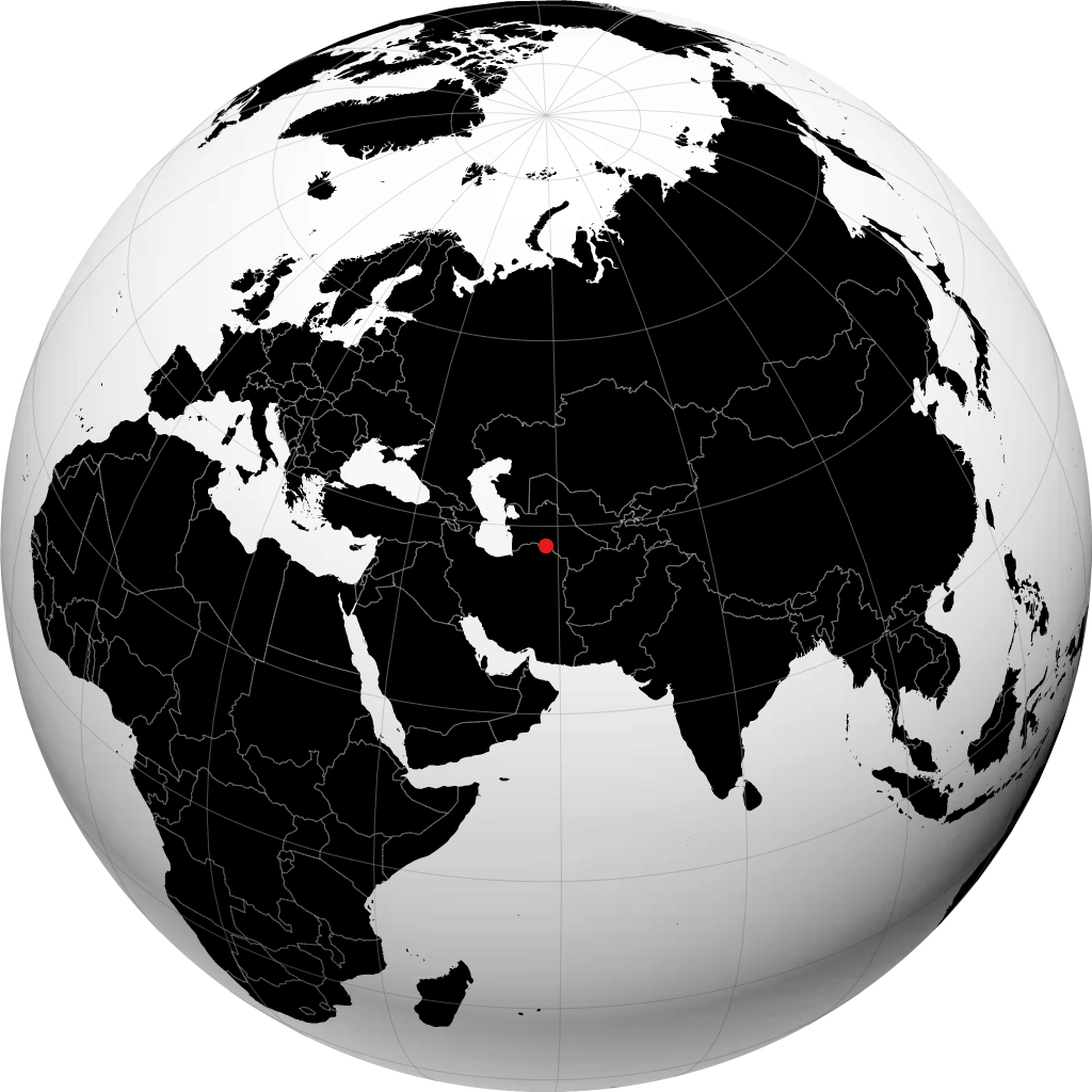 Ashgabat á hnöttnum