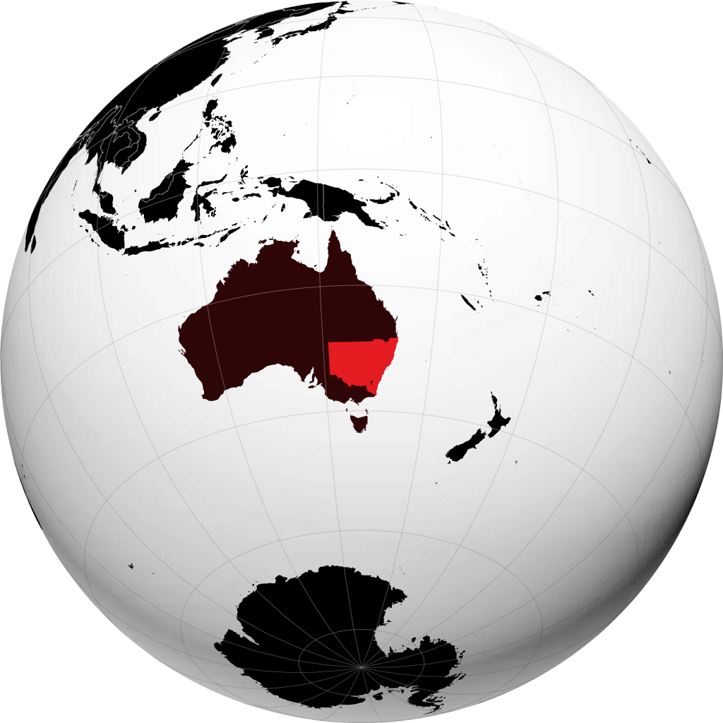 New South Wales fylki á hnöttnum