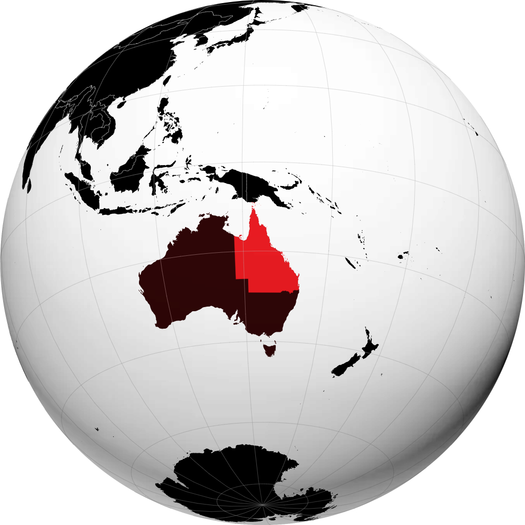 Queensland fylki á hnöttnum