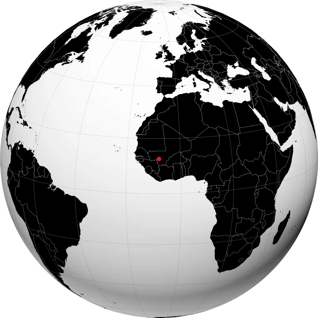Bamako á hnöttnum