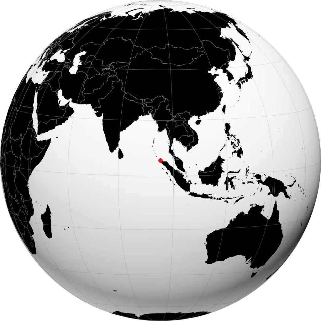 Banda Aceh á hnöttnum