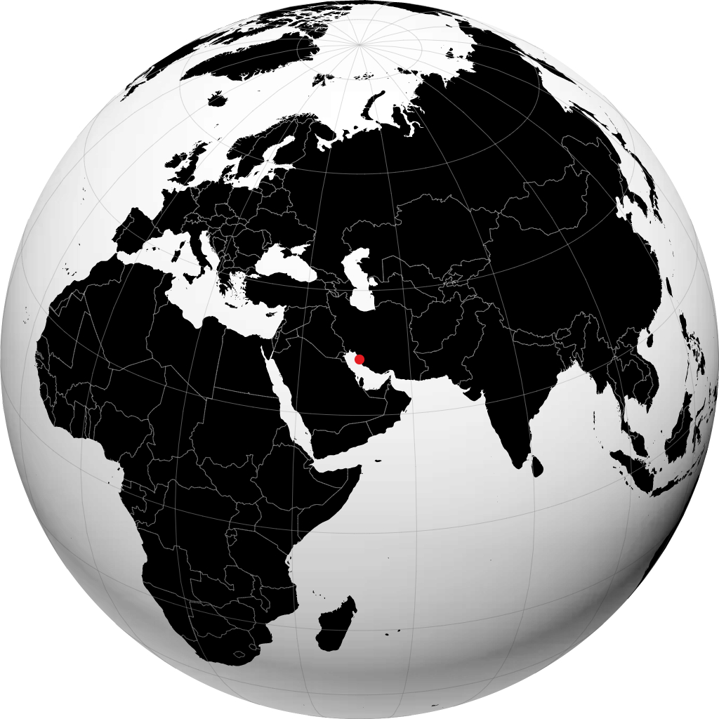 Bandar Bushehr á hnöttnum