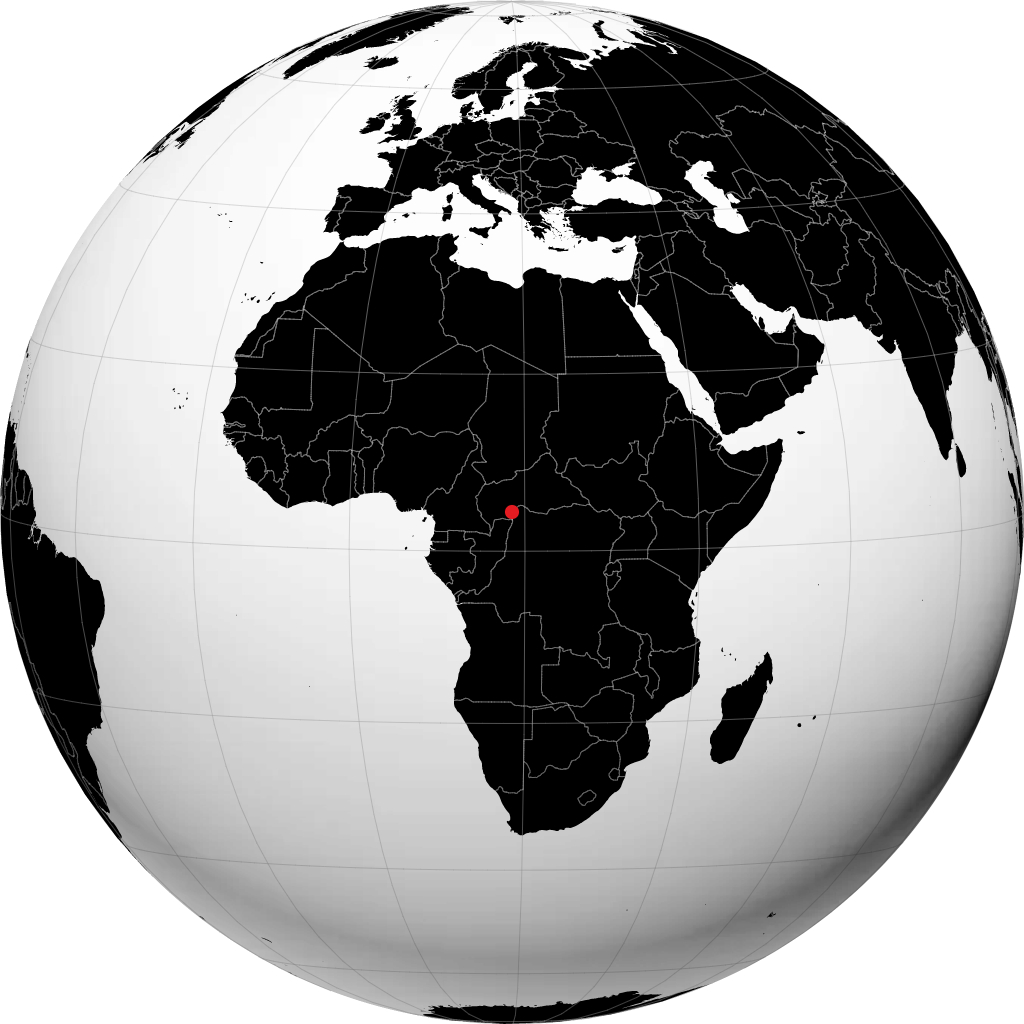 Bangui á hnöttnum