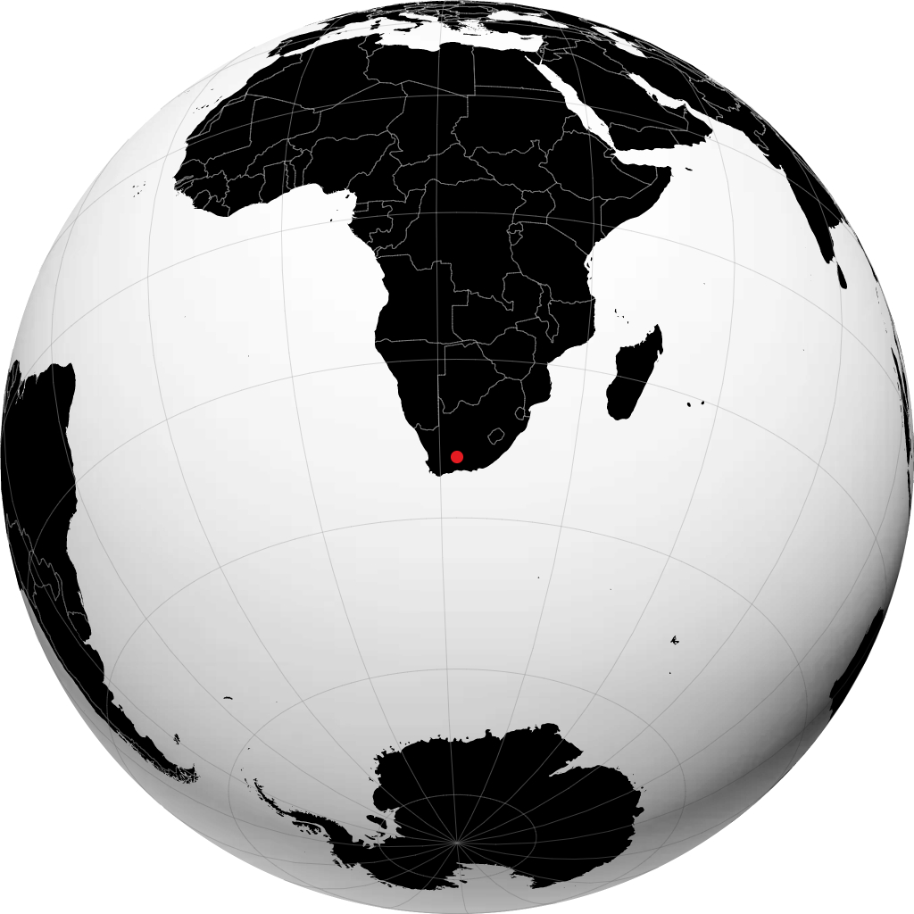 Beaufort West á hnöttnum