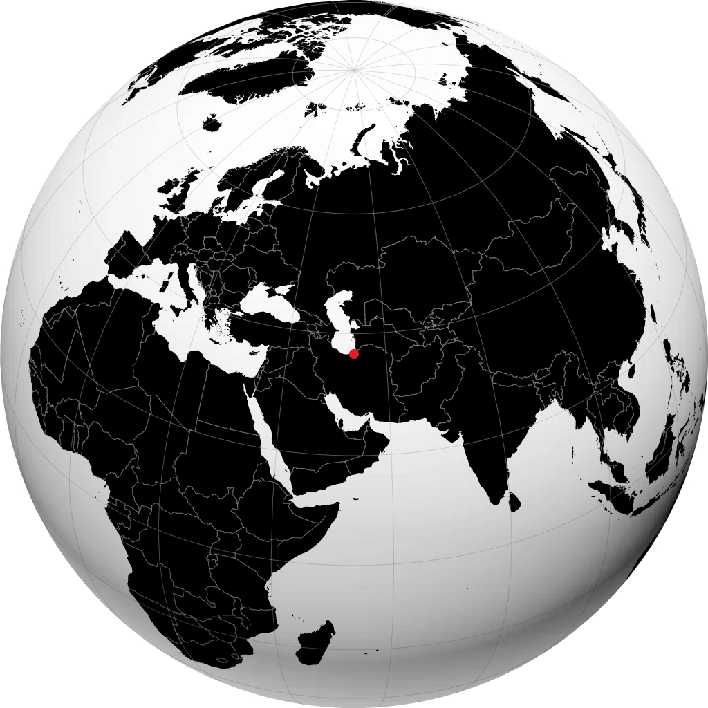 Behshahr á hnöttnum