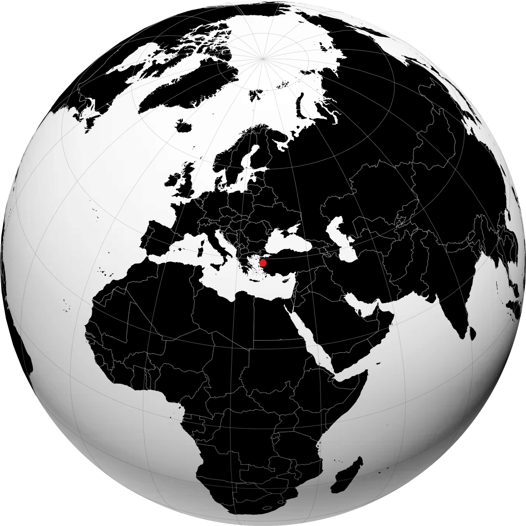Bergama á hnöttnum