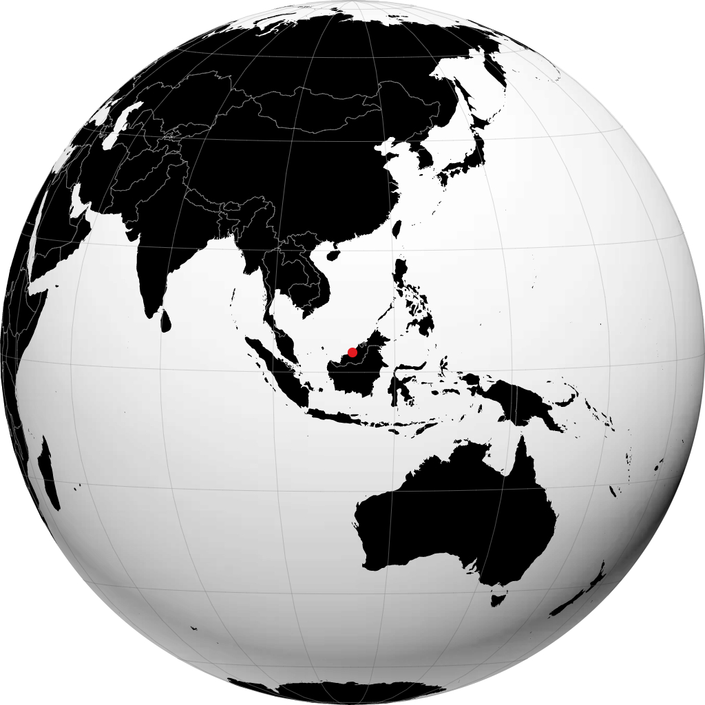 Bintulu á hnöttnum