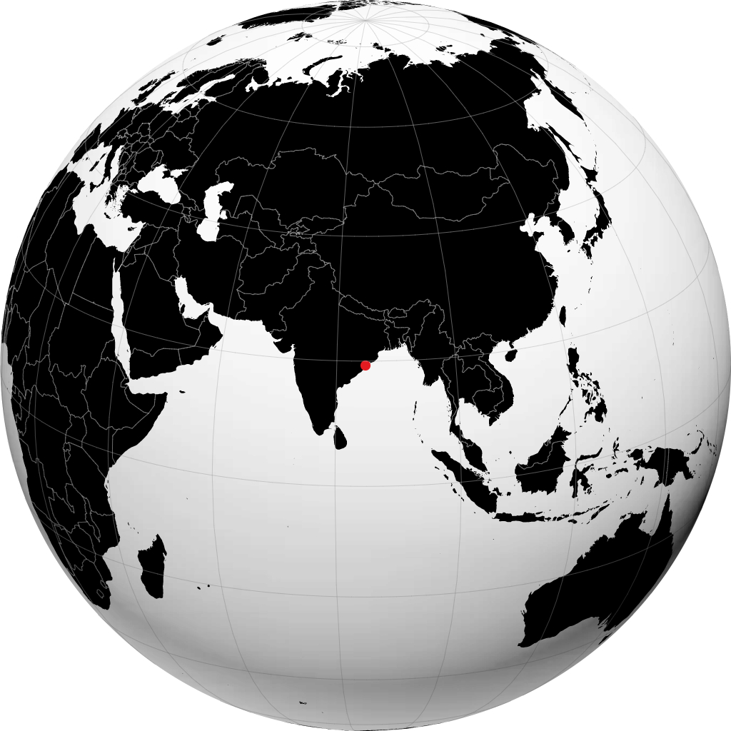 Brahmapur á hnöttnum