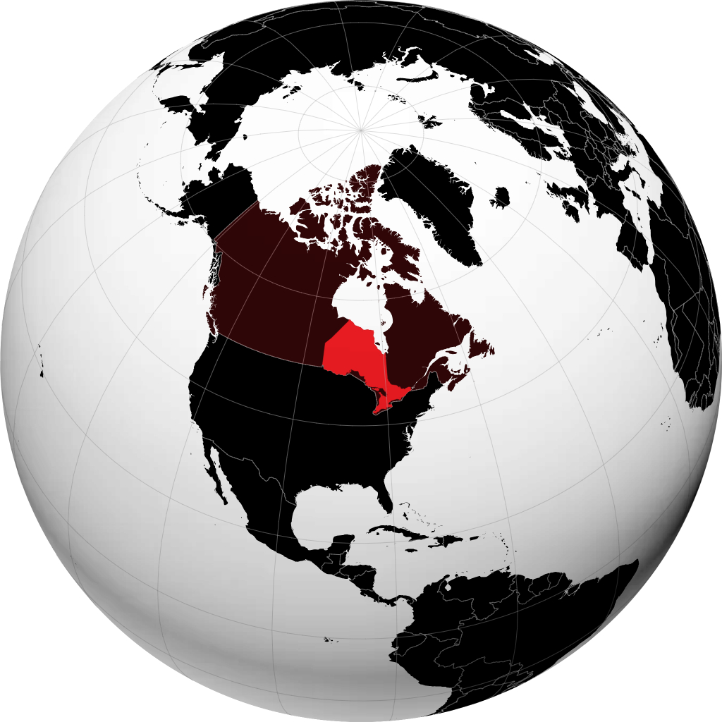 Ontario á hnöttnum