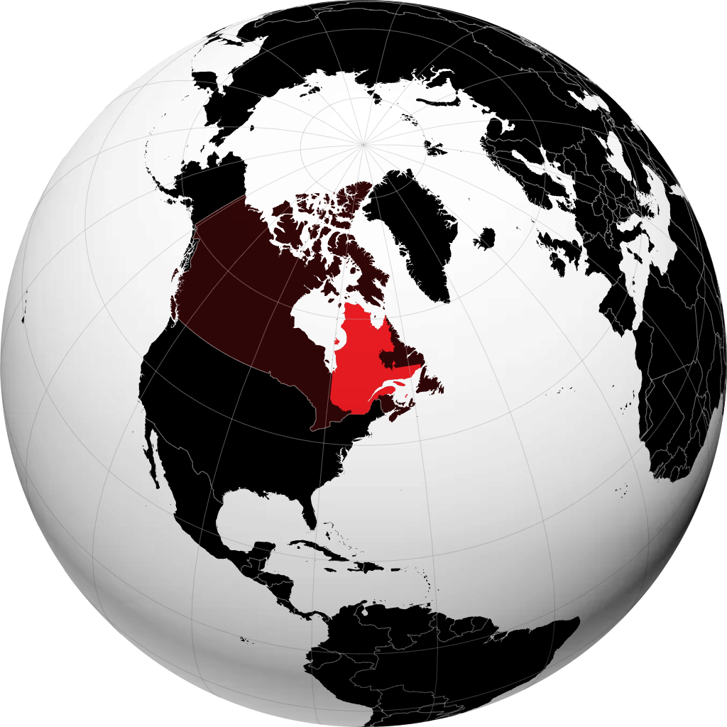 Quebec á hnöttnum