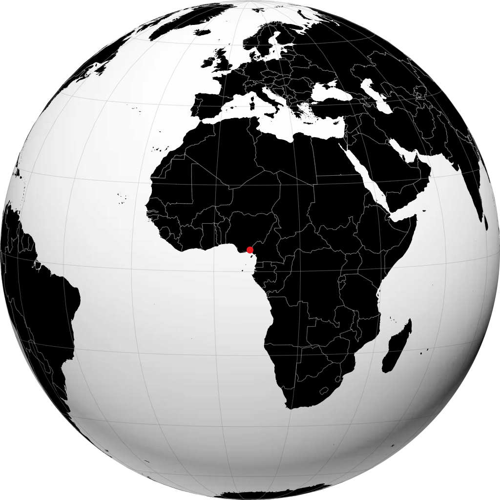 Calabar á hnöttnum