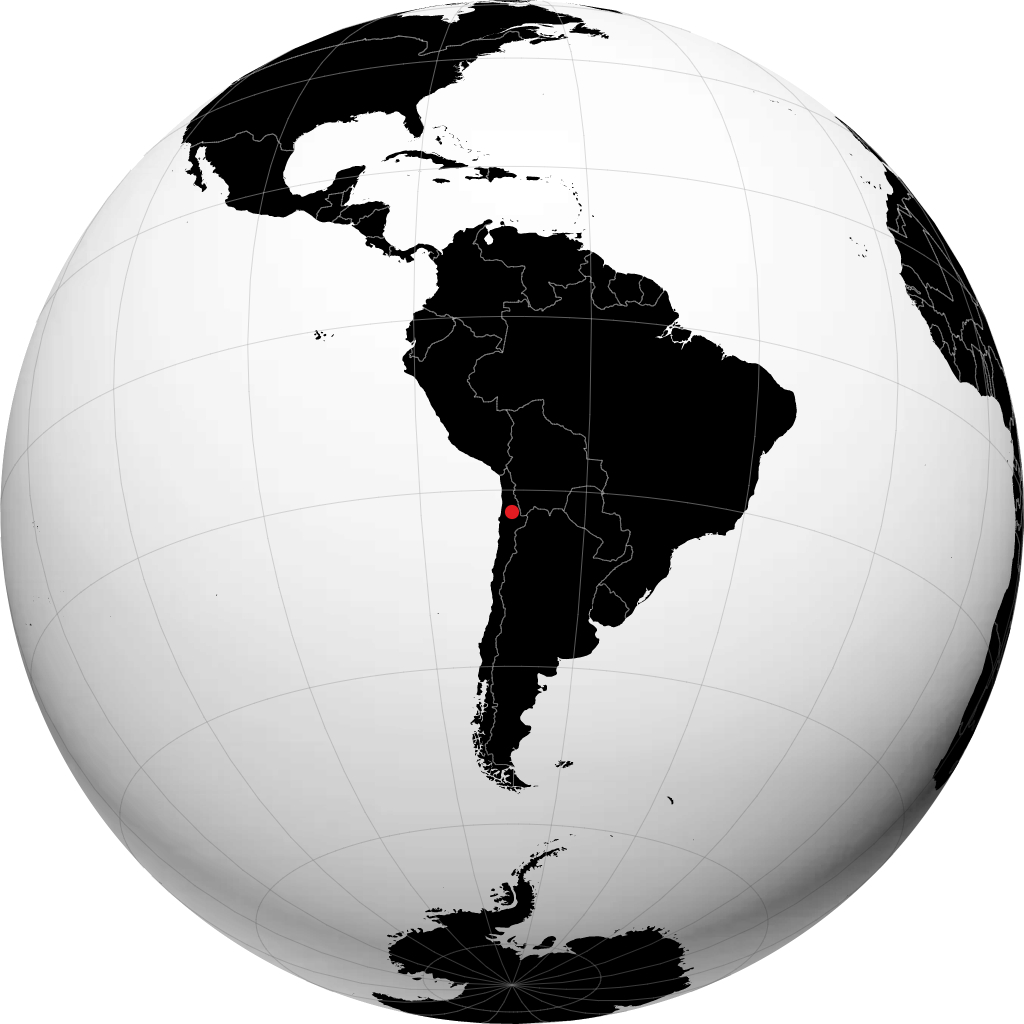 Calama á hnöttnum