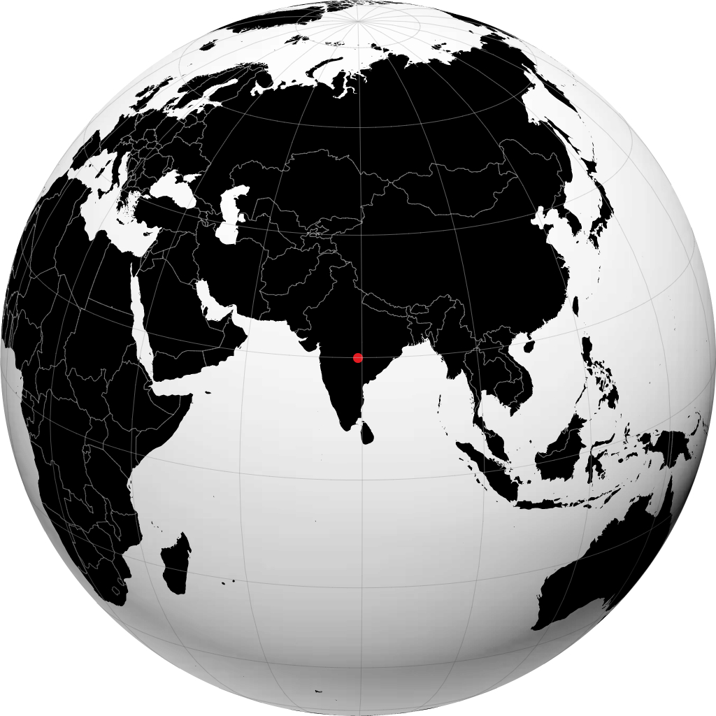 Chandrapur á hnöttnum