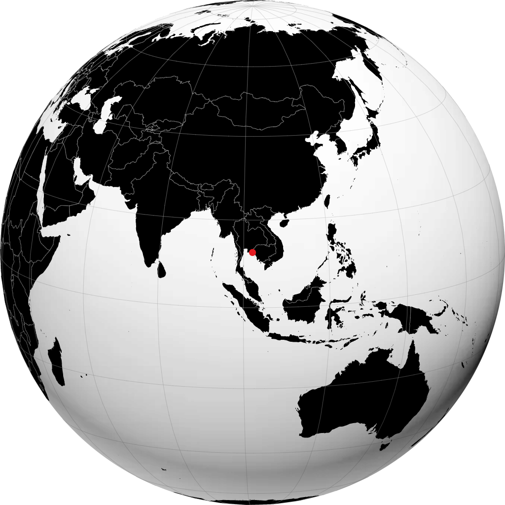 Chanthaburi á hnöttnum