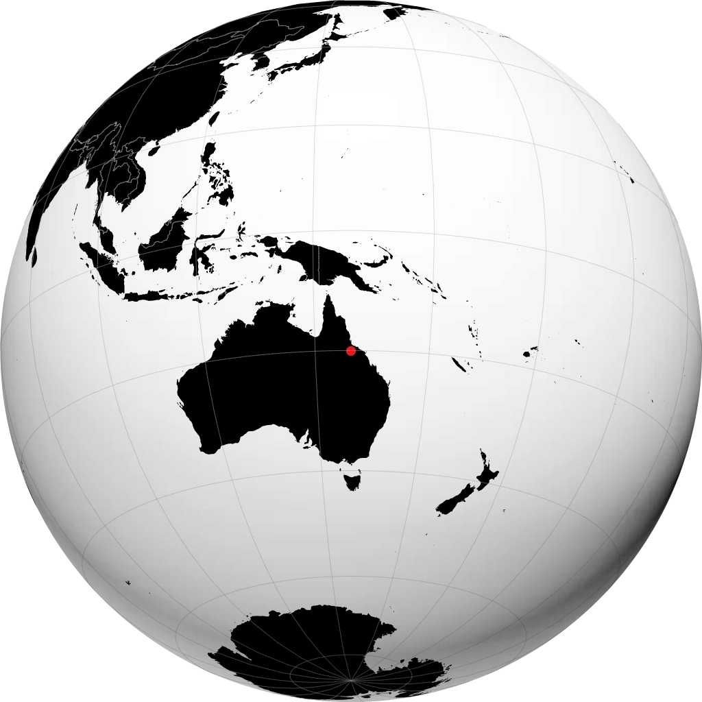 Charters Towers á hnöttnum