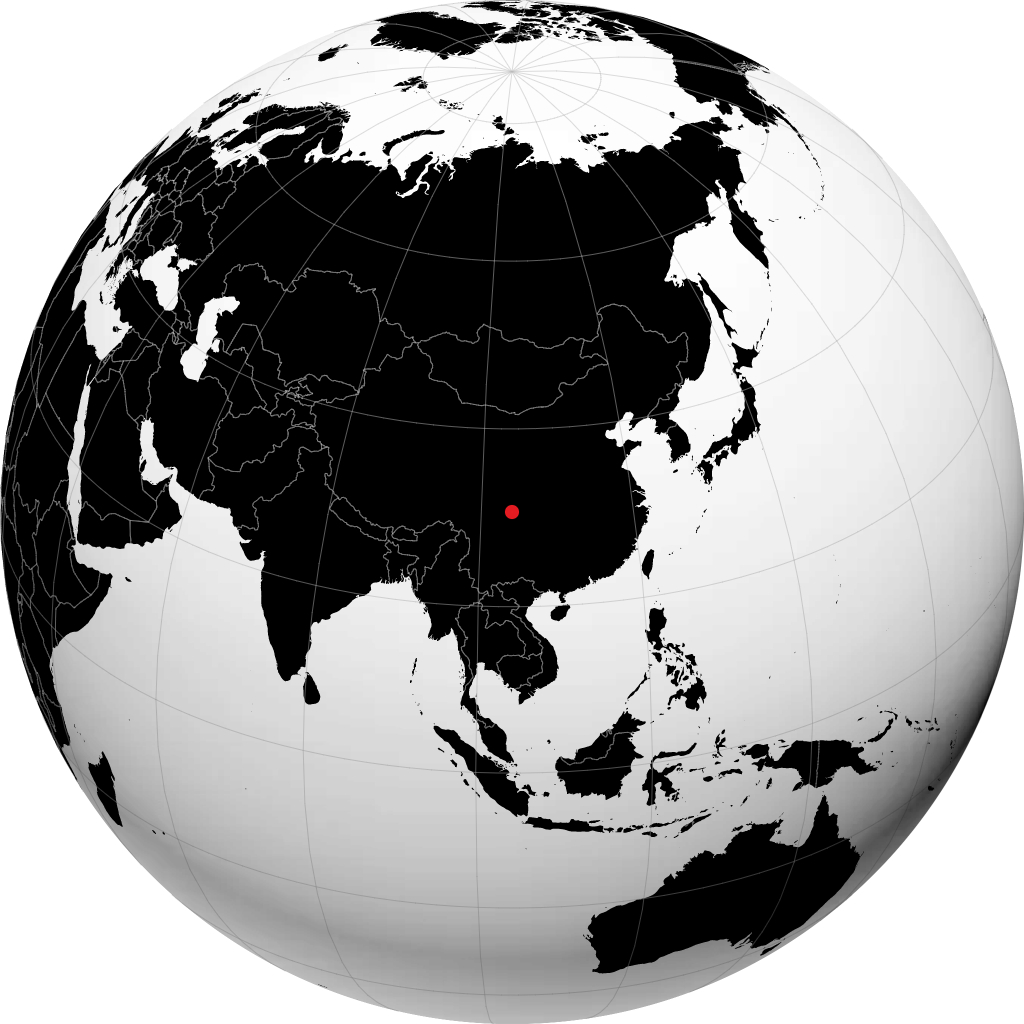 Chengdu á hnöttnum