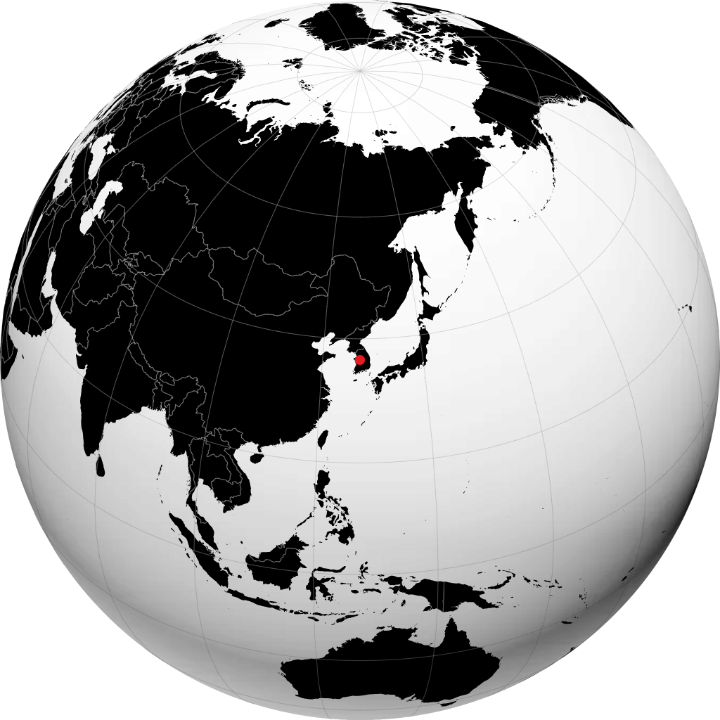 Cheongju á hnöttnum