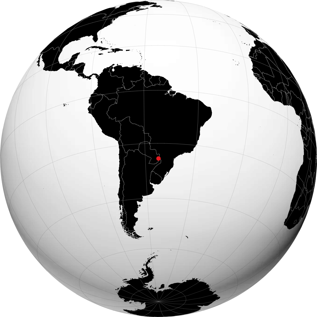 Ciudad del Este á hnöttnum