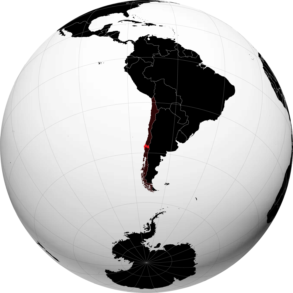 Region del Biobio á hnöttnum