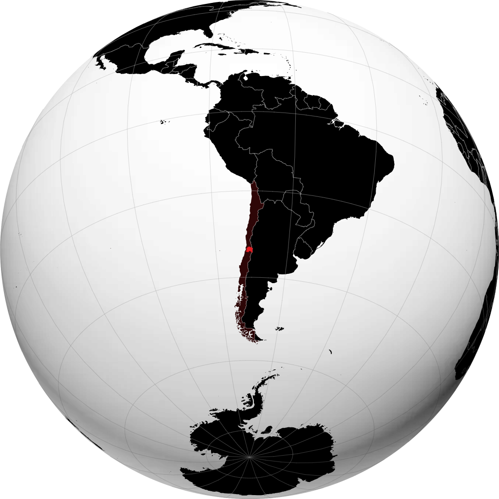 Region Metropolitana de Santiago á hnöttnum