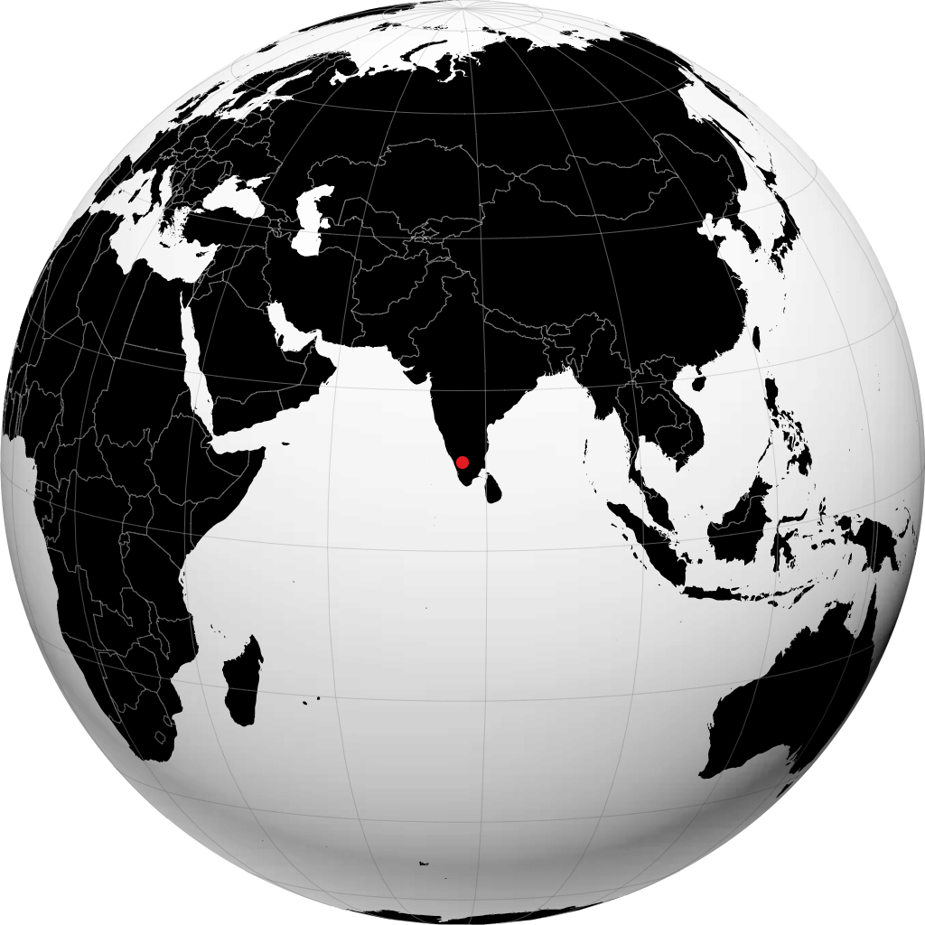 Coimbatore á hnöttnum