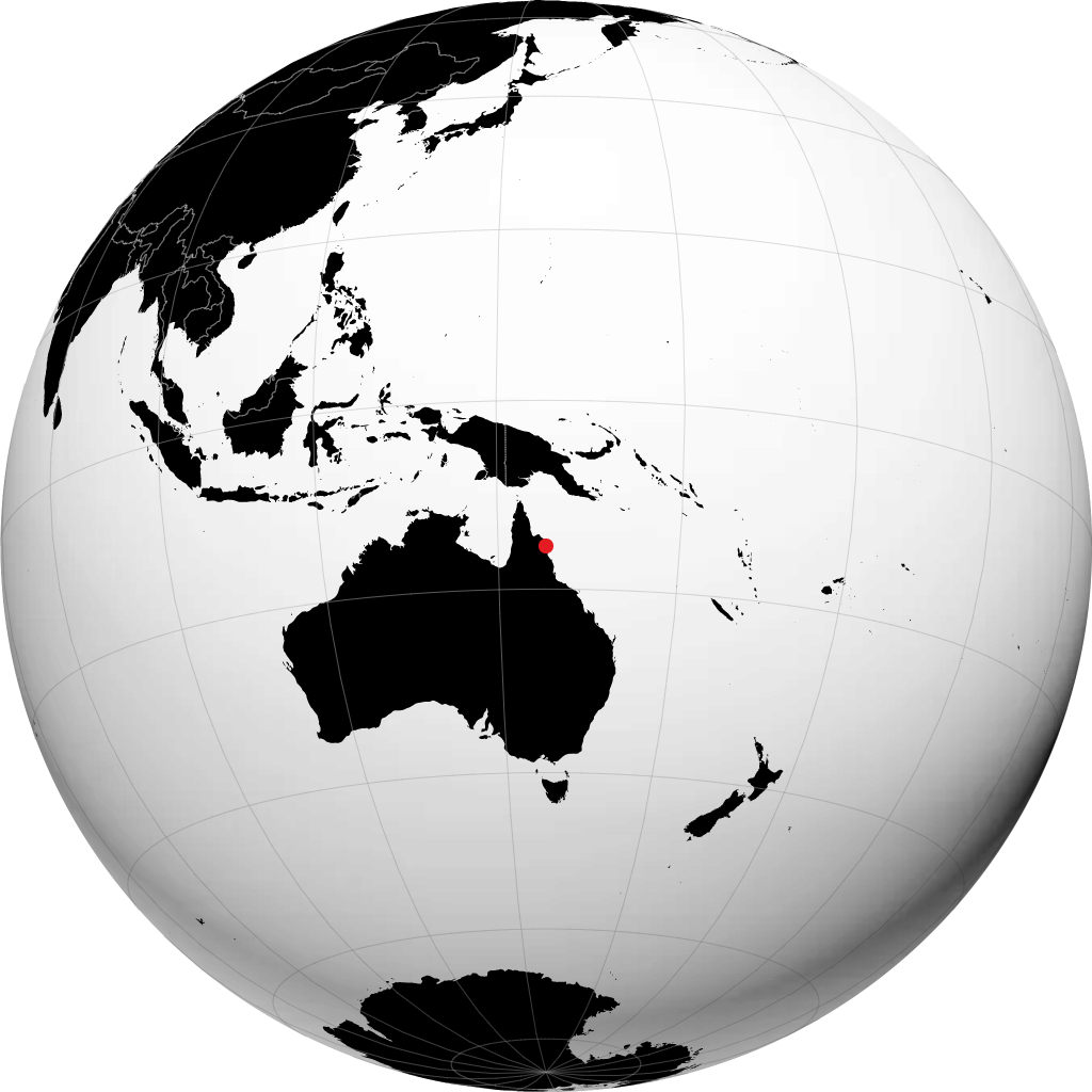 Cooktown á hnöttnum
