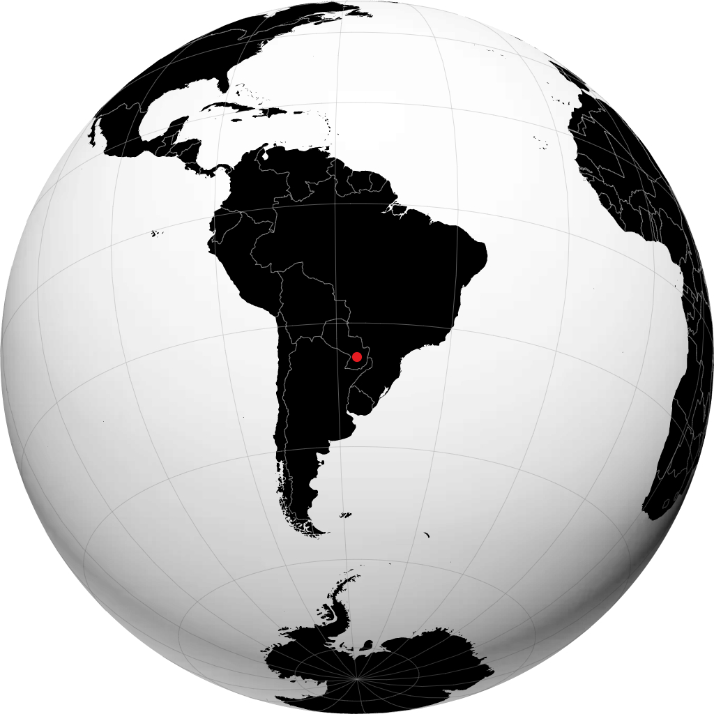 Coronel Oviedo á hnöttnum