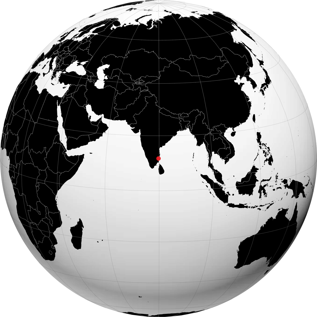 Cuddalore á hnöttnum