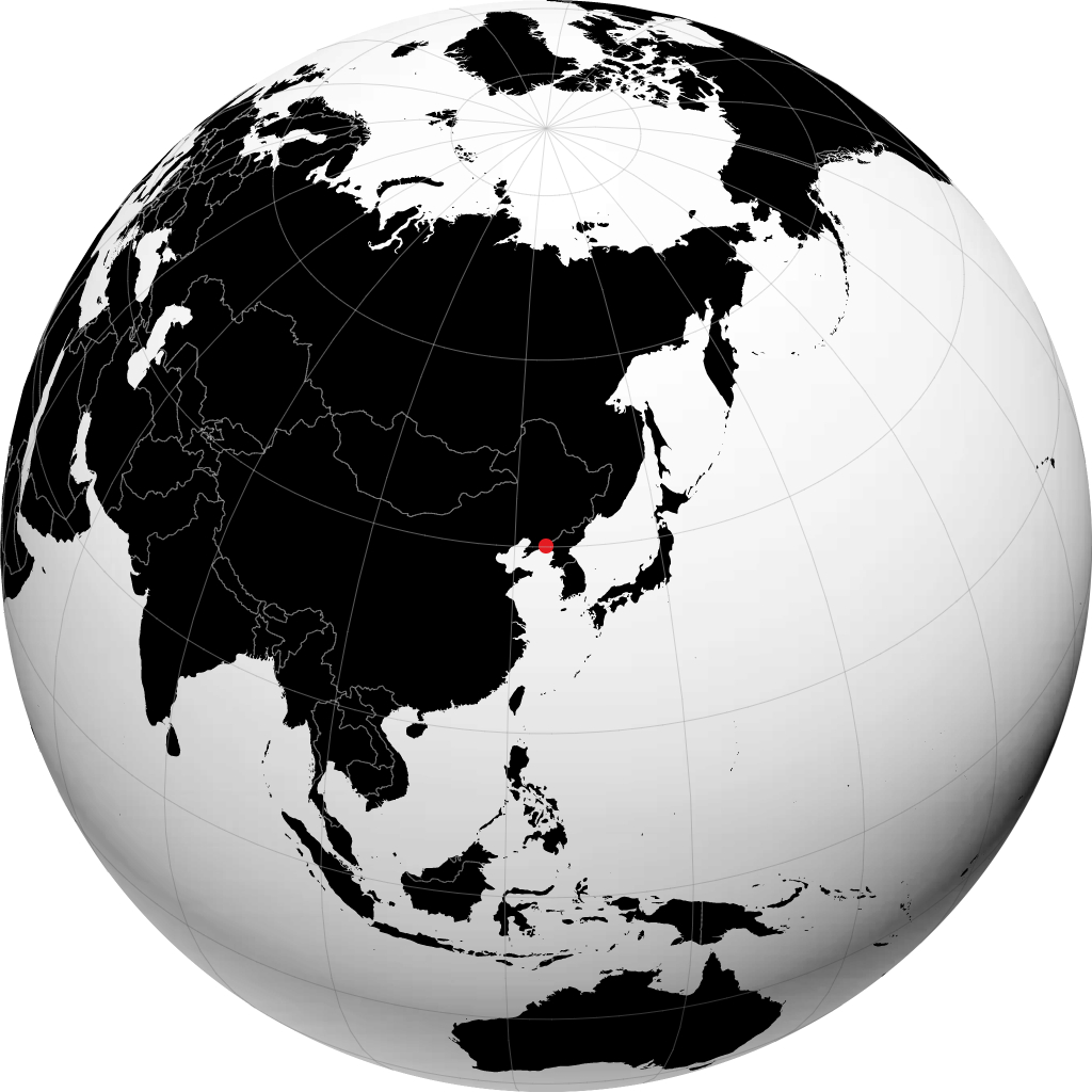 Dandong á hnöttnum