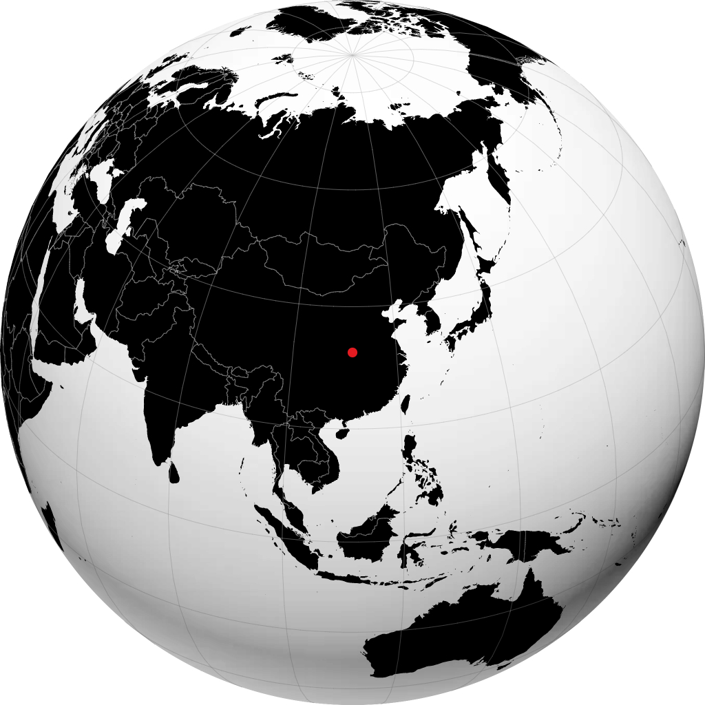 Danjiangkou á hnöttnum
