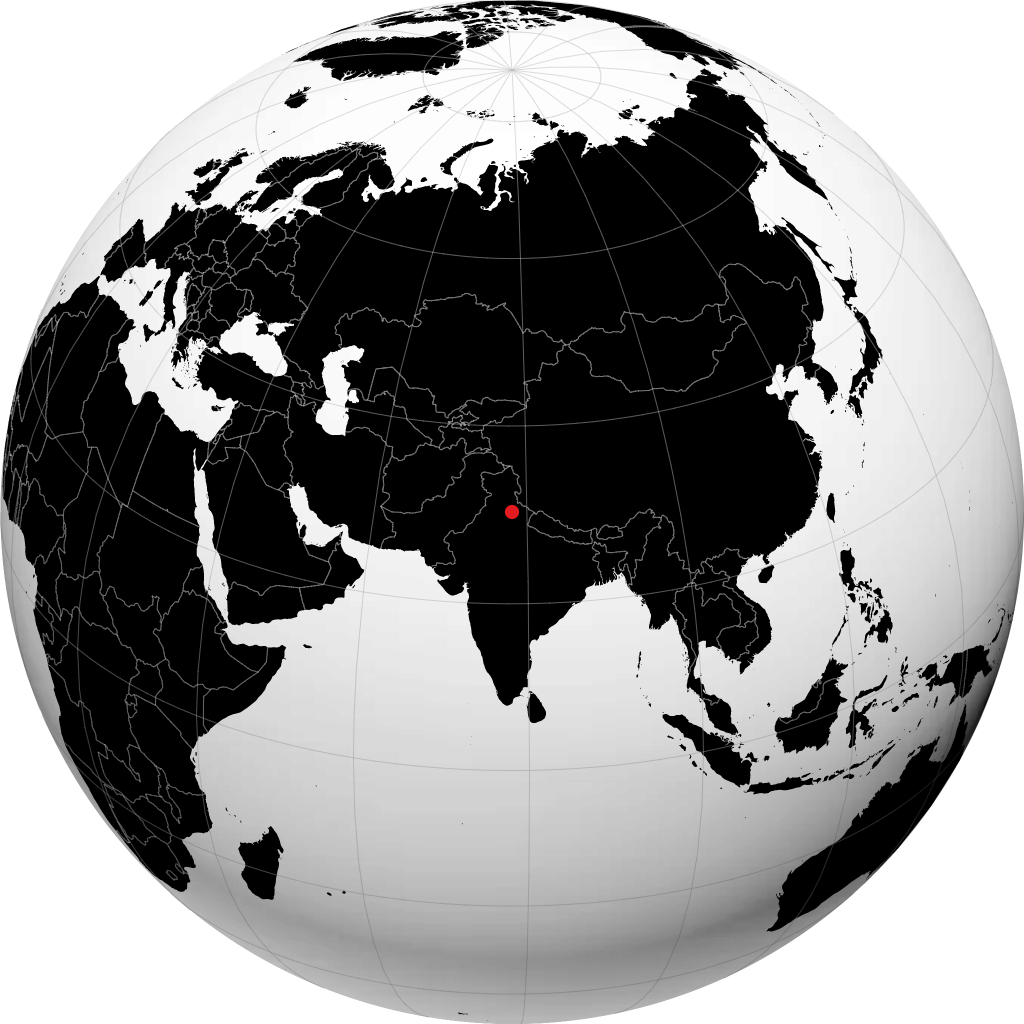 Dehradun á hnöttnum