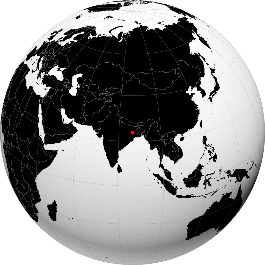 Dhanbad á hnöttnum