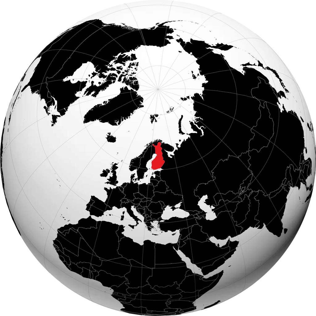 Finnland á hnöttnum