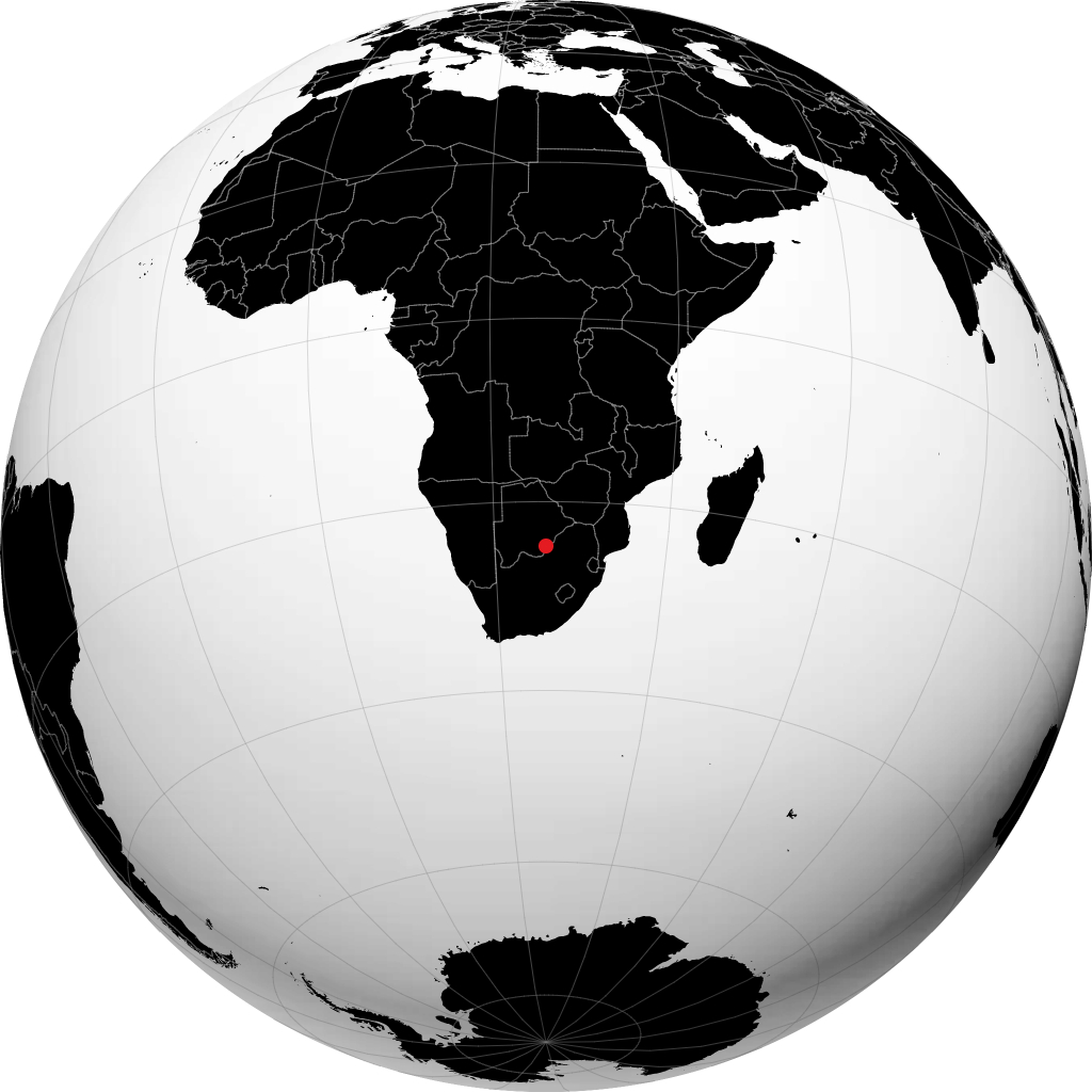 Gaborone á hnöttnum