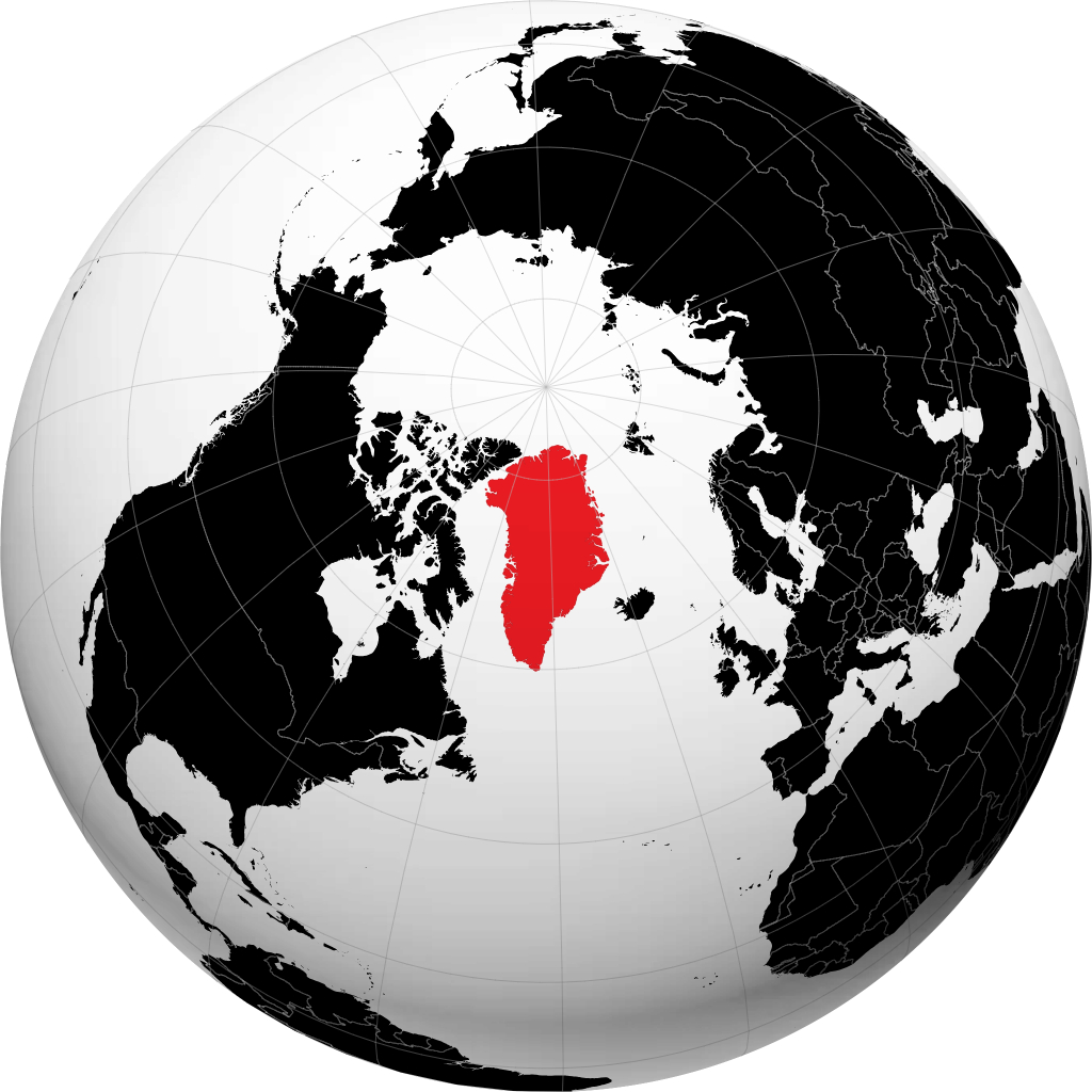 Grænland á hnöttnum