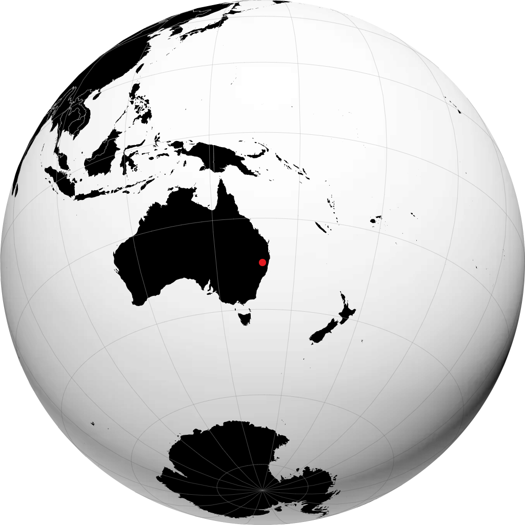 Glen Innes á hnöttnum