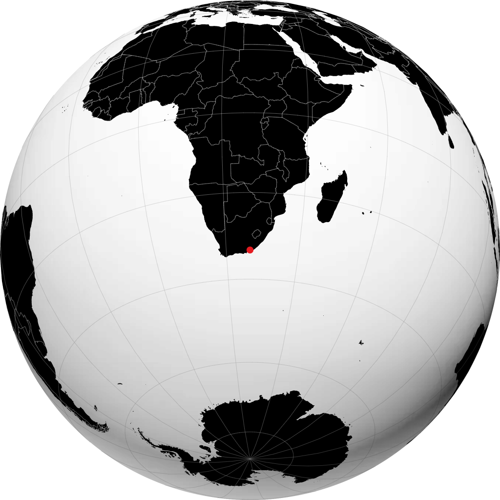Grahamstown á hnöttnum