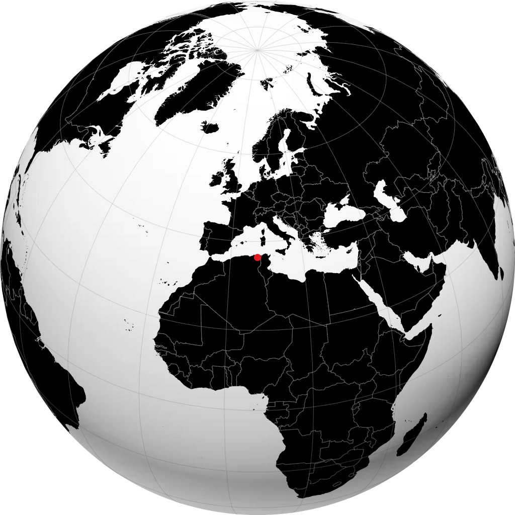 Guelma á hnöttnum
