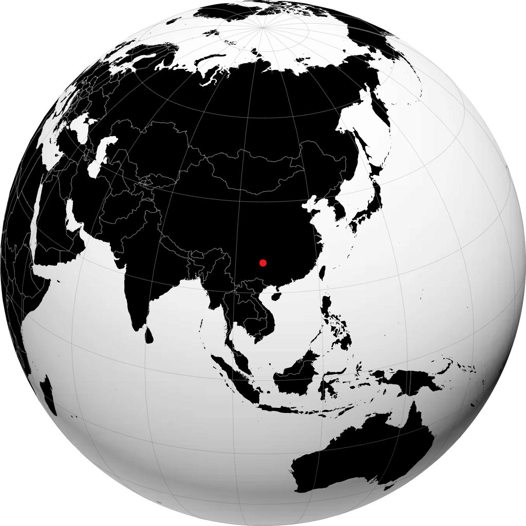 Guiyang á hnöttnum