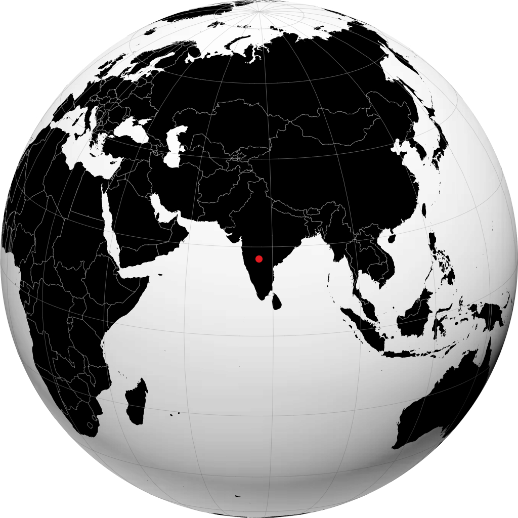 Gulbarga á hnöttnum