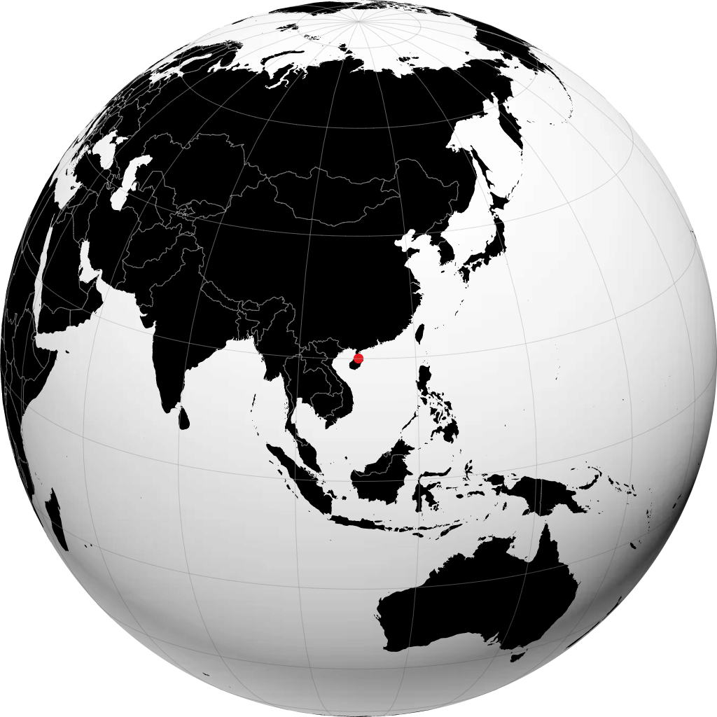 Haikou á hnöttnum