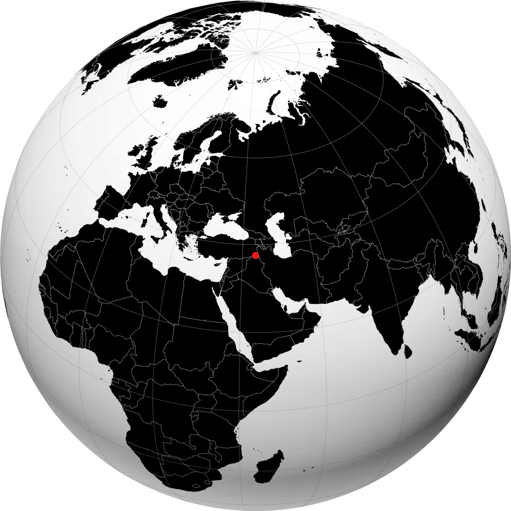 Hakkari á hnöttnum