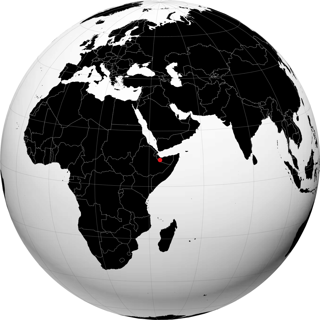 Hargeisa á hnöttnum