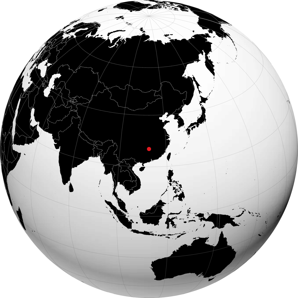 Hengyang á hnöttnum